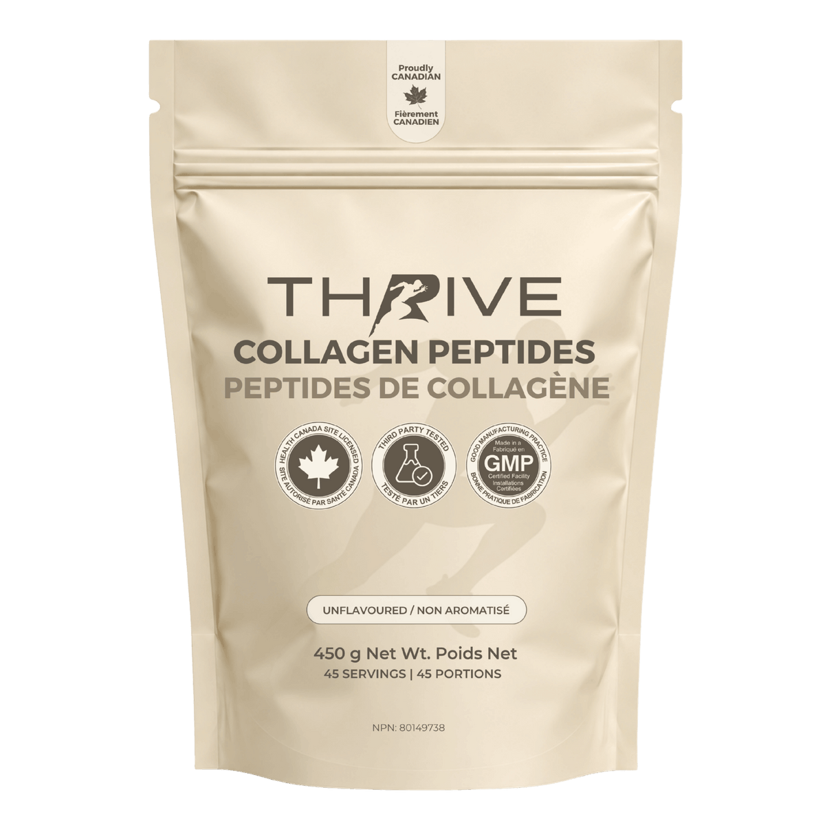 A pouch of Thrive Collagen Peptides.