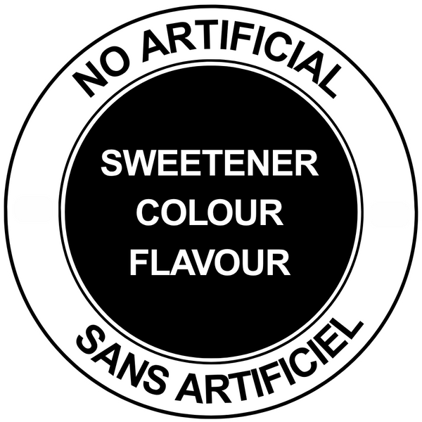 No Artificial Sweeteners, Colours or Flavours