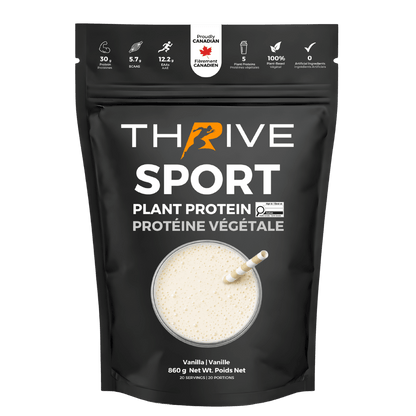 Thrive Plant-Based Protein SPORT Vanilla, 860 g pouch with 30 g protein per serving