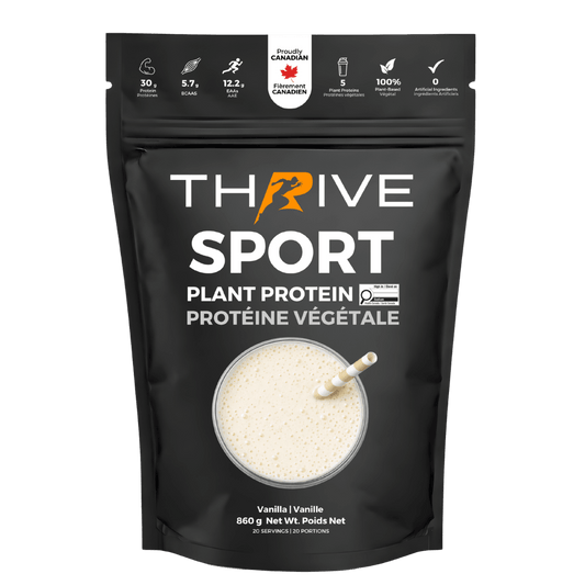 Thrive Plant-Based Protein SPORT Vanilla, 860 g pouch with 30 g protein per serving