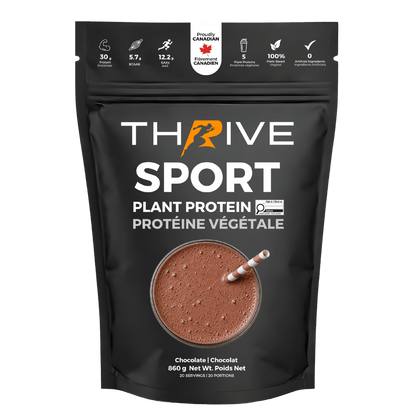 Thrive Plant-Based Protein SPORT Chocolate, 860 g pouch with 30 g protein per serving