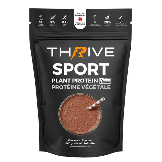 Thrive Plant-Based Protein SPORT Chocolate, 860 g pouch with 30 g protein per serving