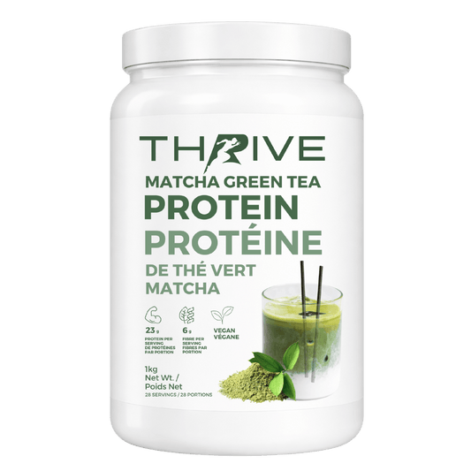 White container of Thrive Matcha Green Tea Protein (1 unit)