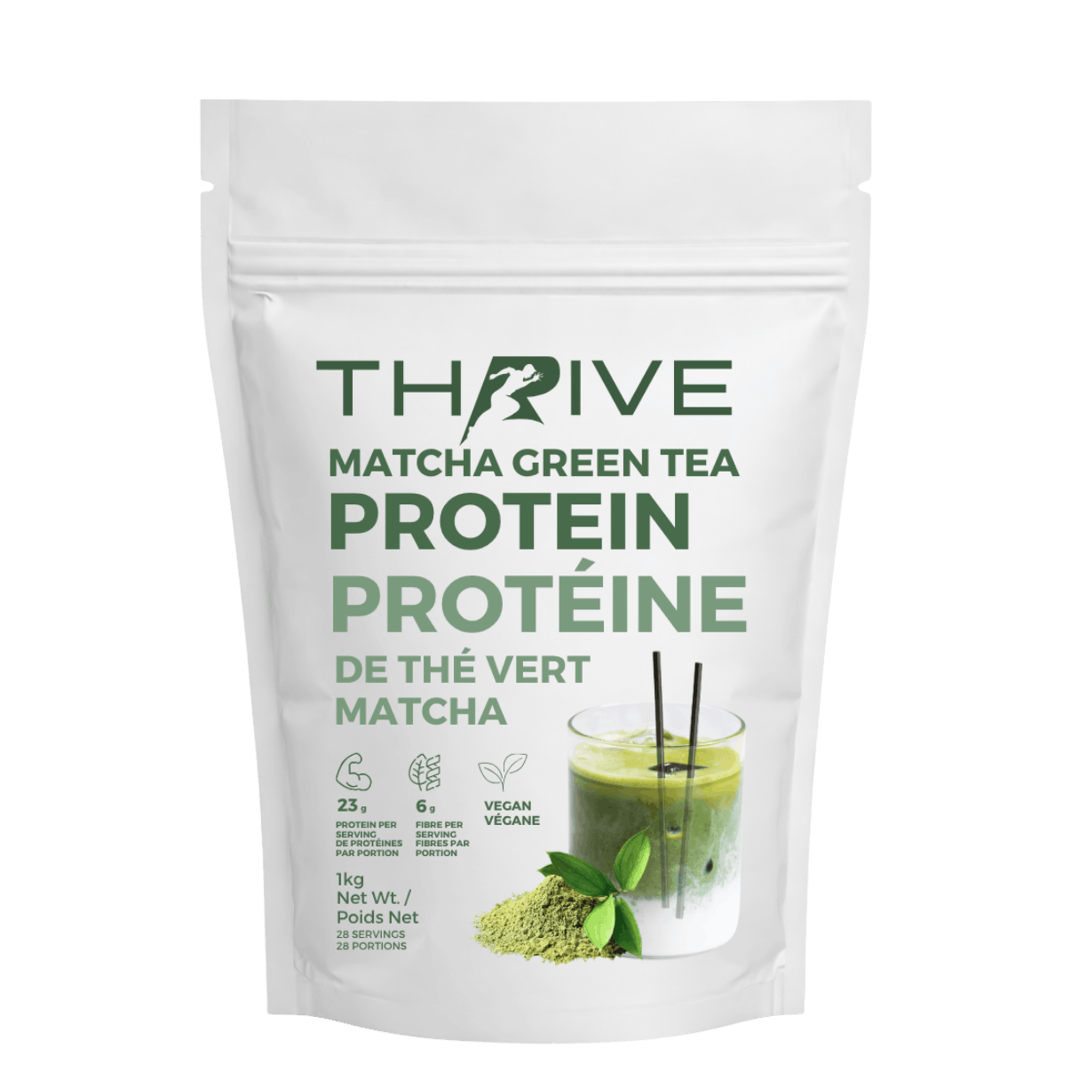 White bag of Thrive Matcha Green Tea Protein (1 unit)