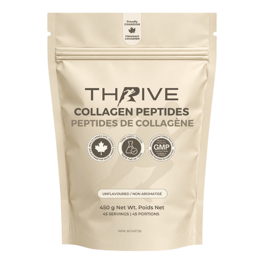 A pouch of Thrive Collagen Peptides.