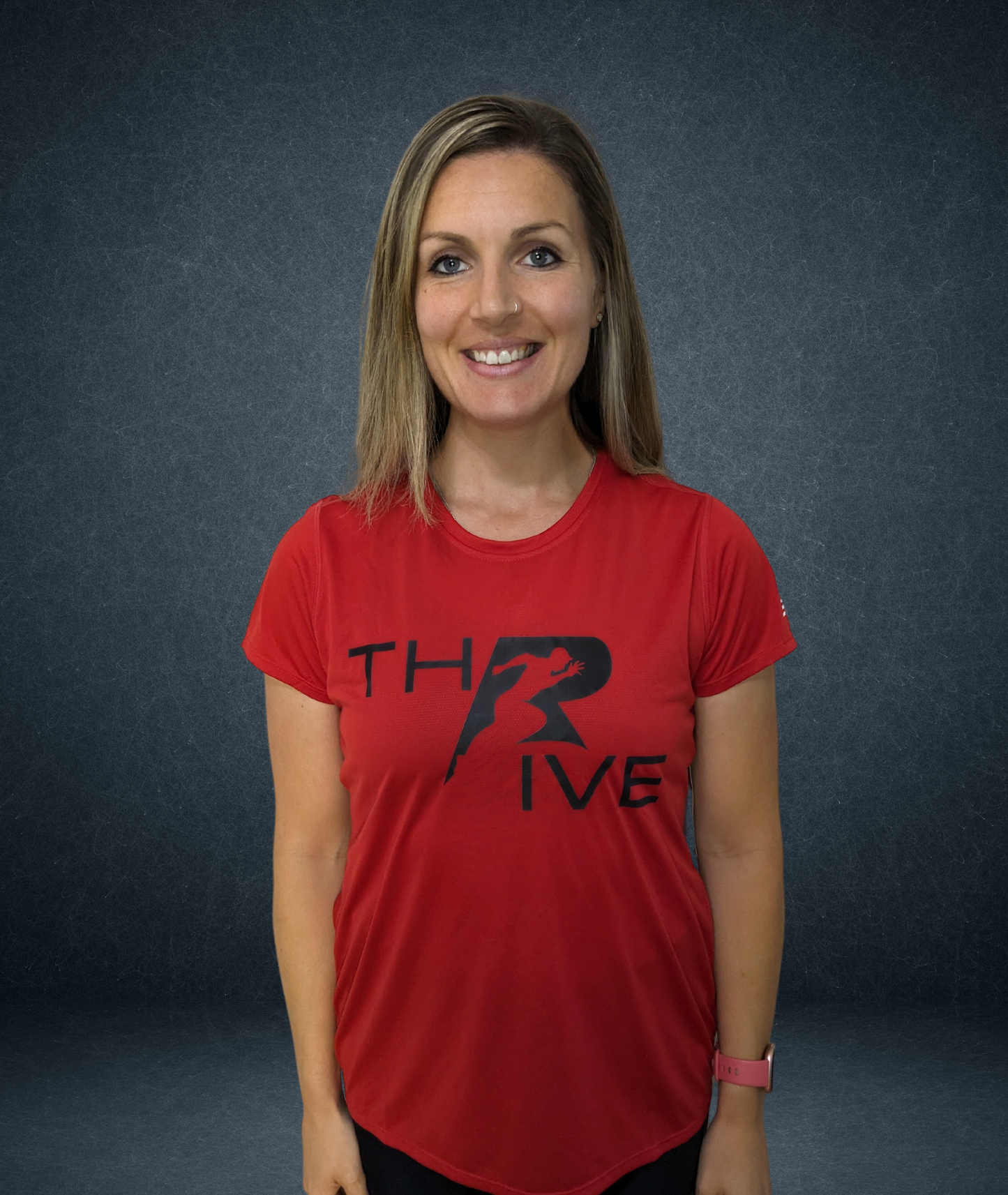 Thrive Protein: Womens New Balance Shirt (Red)